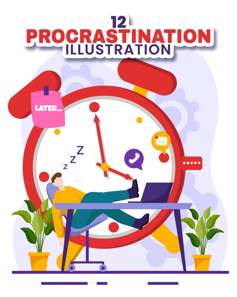 Kit Graphique #372923 Procrastination Procrastinating Divers Modles Web - Logo template Preview