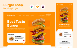 BurgerBlitz - Burger Shop Landing Page