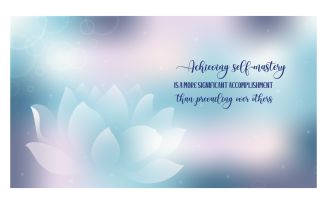 Inspirational Background 14400x8100px In Turquoise Color Scheme With Message About Self-mastery