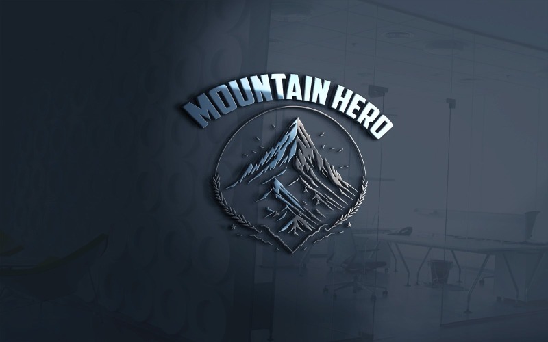 Mountain Hero Logo Vector File Logo Template