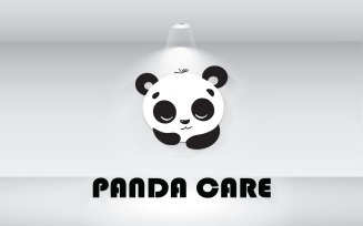 Panda Care Logo Vector File with a panda head