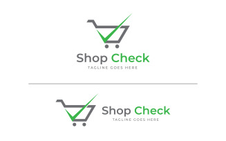 Shop Check Logo Template Design