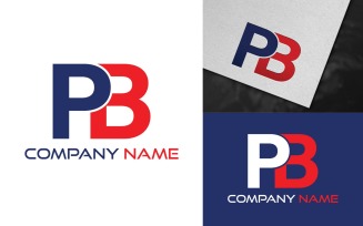 Stylish PB Letter Logo Template Design