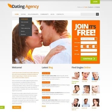 free template for dating website een dating app