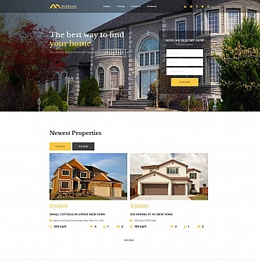 Free Website Template for Real Estate Deals | Free Templates Online