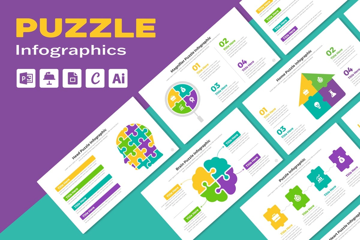 Kit Graphique #373013 Puzzle Infographic Divers Modles Web - Logo template Preview