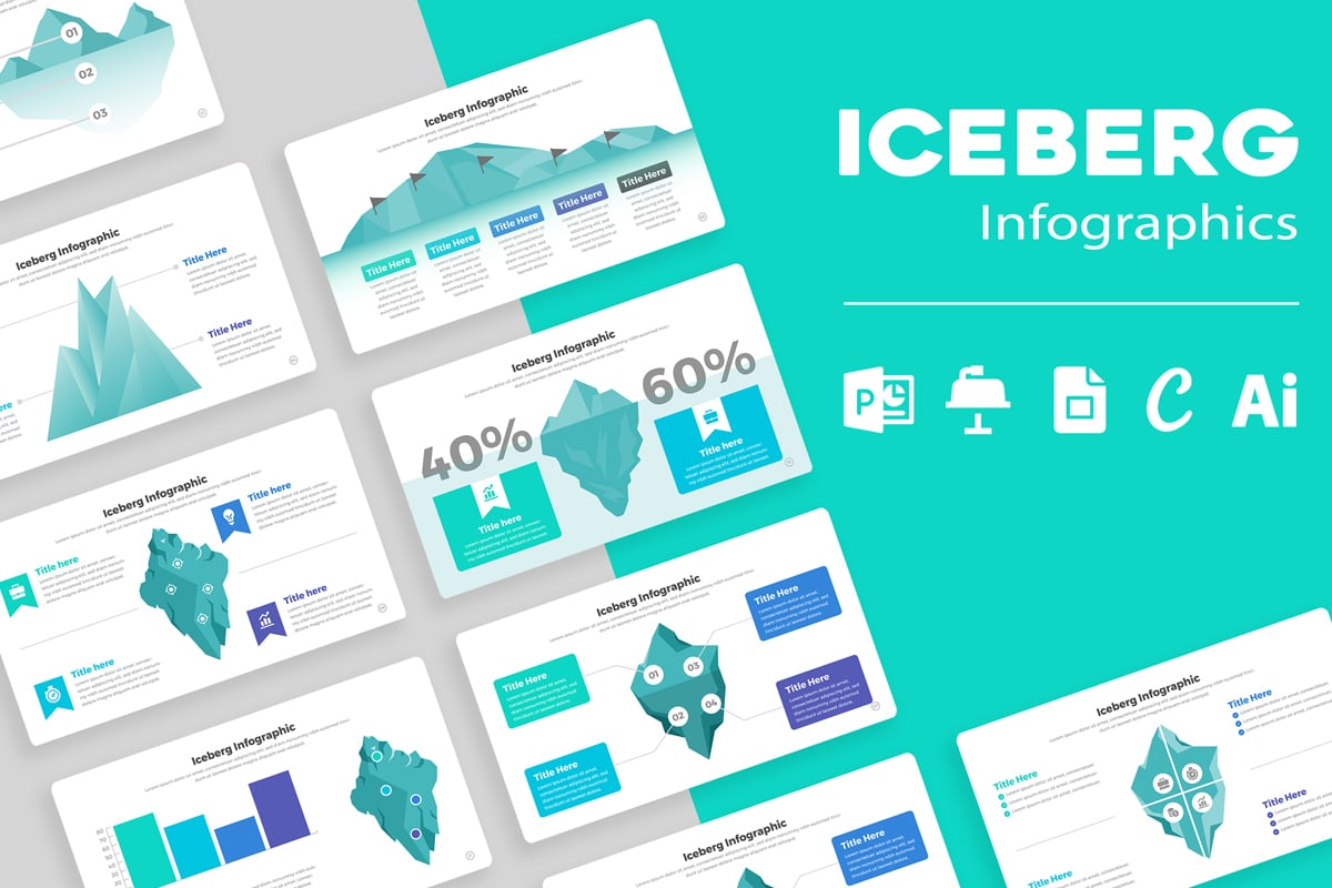Kit Graphique #373015 Iceberg Infographique Divers Modles Web - Logo template Preview
