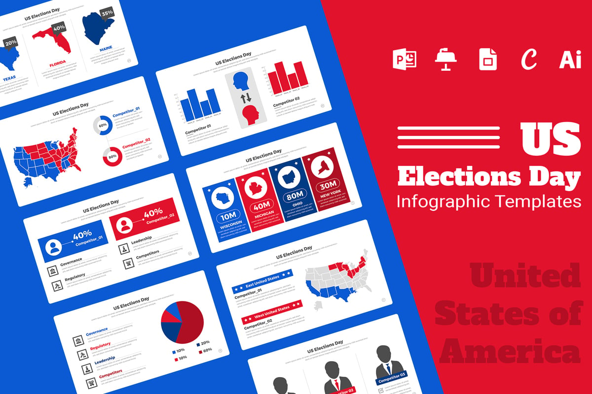 Kit Graphique #373021 Us Elections Divers Modles Web - Logo template Preview