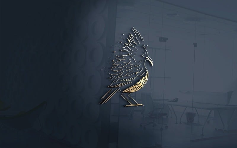 Bird Pixel Logo Vector File Logo Template