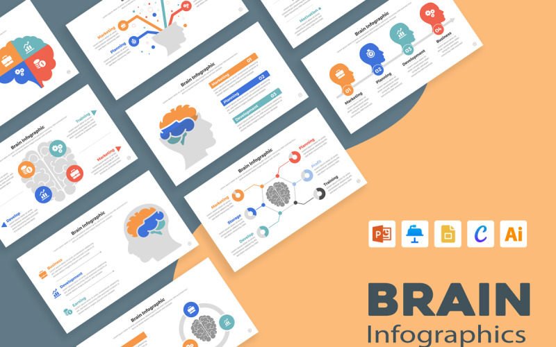 Creative Brain Infographics Design Layout Infographic Element