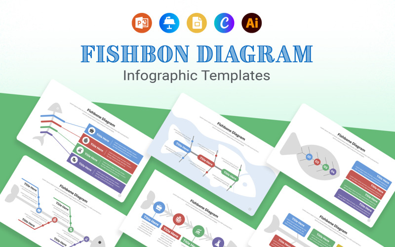 Fishbone Infographics Keynote Template Infographic Element