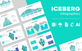 Iceberg infographic Design Template Layout