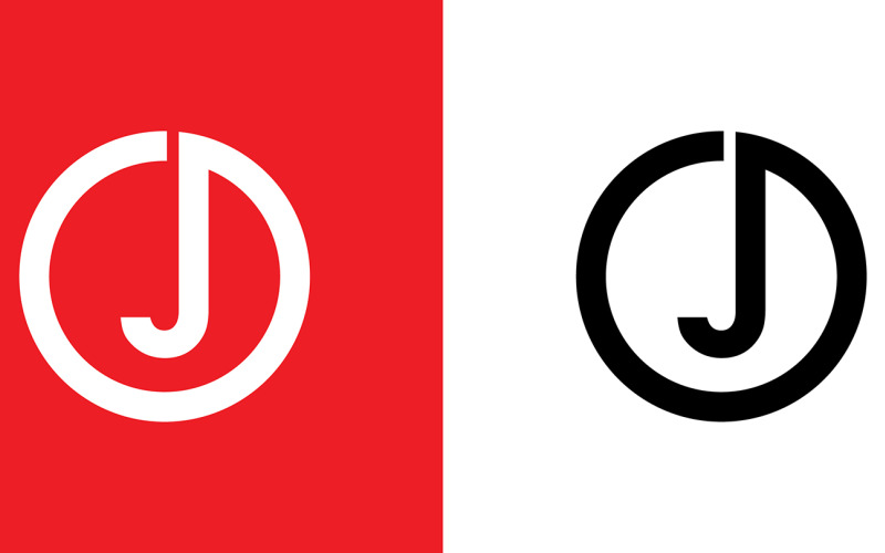 Letter oj, jo abstract company or brand Logo Design Logo Template