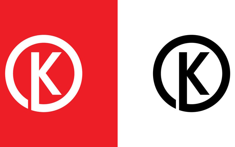 Letter ok, ko abstract company or brand Logo Design Logo Template