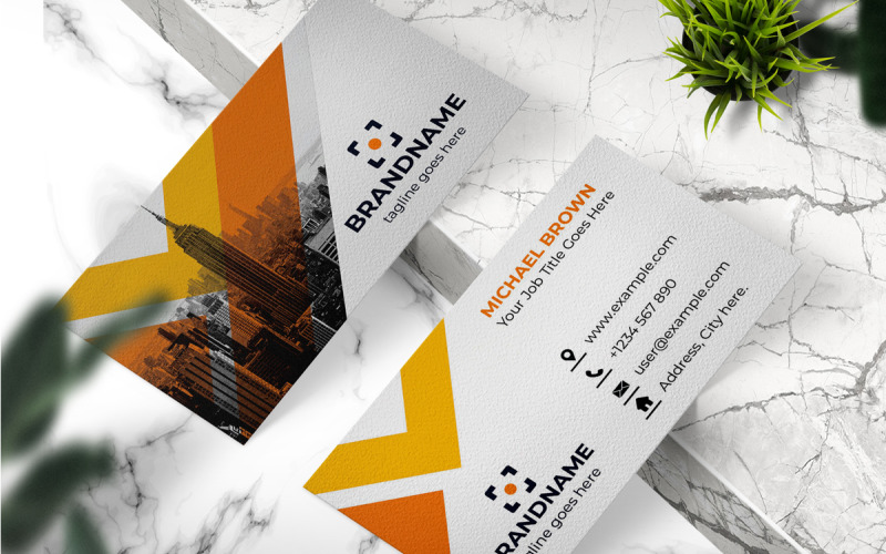 Modern Business Card Design Template Layout Corporate Identity