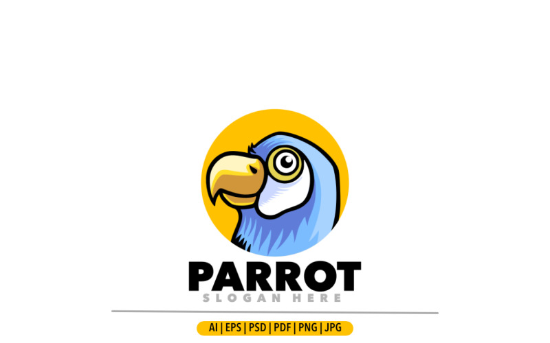 Parrot mascot design logo design illustration Logo Template