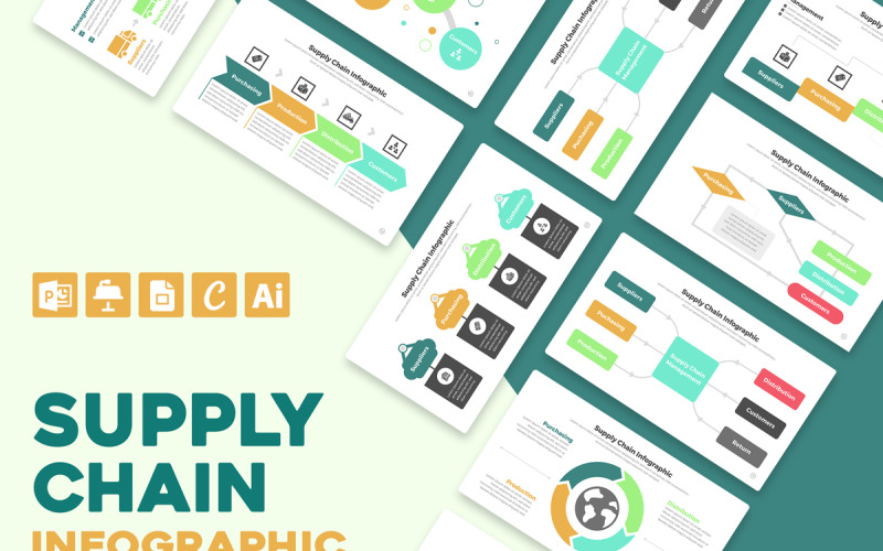 Supply Chain Infographic Template Infographic Element