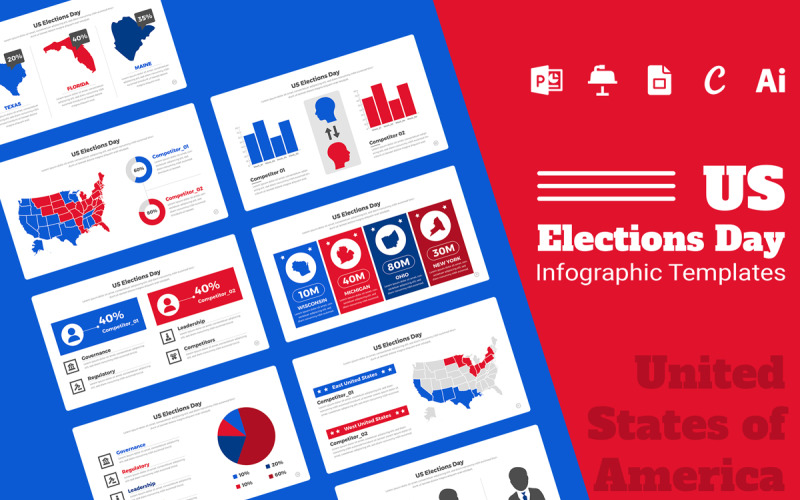 US Elections Infographic Templates Infographic Element