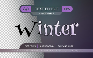 White Winter - Editable Text Effect, Font Style