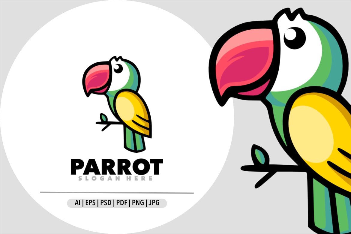 Template #373154 Macaw Cartoon Webdesign Template - Logo template Preview