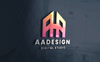 AA Design Letter A and A Pro Logo