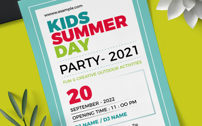 Children’s or Kids Party Flyer Corporate Identity