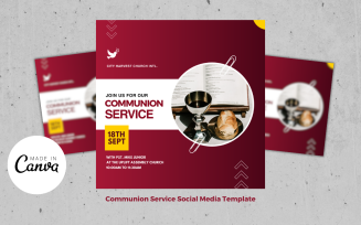 Communion Service Church Flyer