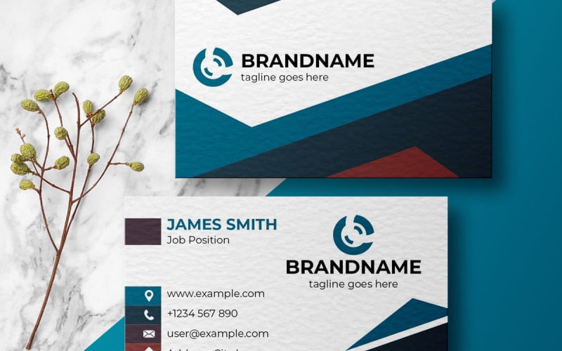 Corporate Business Card Design Template Layout Corporate Identity