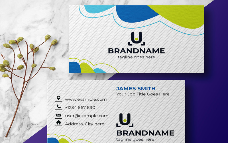 Corporate Business Card Template Layout Corporate Identity