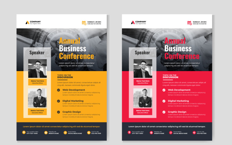 Creative Annual Business Conference A4 Flyer Template Corporate Identity