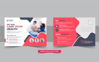 Healthcare Postcard Template or medical eddm postcard design template