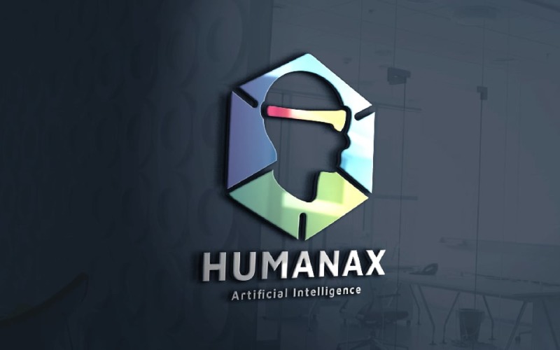 Humanax Artificial Intelligence Pro Logo Logo Template