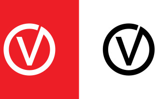 Letter ov, vo abstract company or brand Logo Design