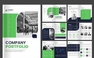 Modern business brochure template, company portfolio brochure Layout