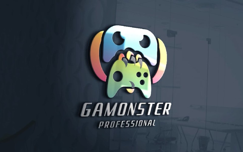 Monster Gamer Pro Esports Logo Logo Template