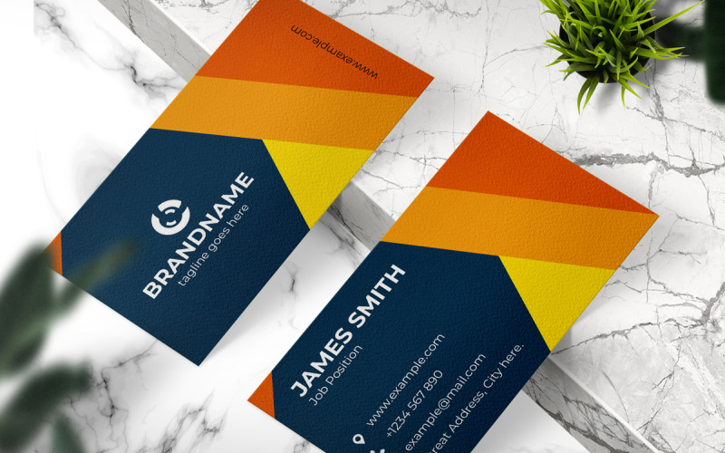 Professional Business Card Layout Corporate Identity