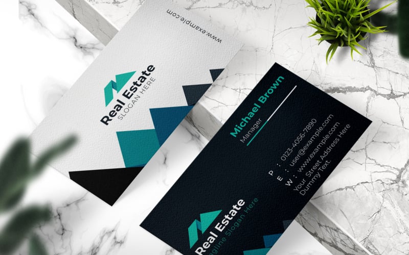 Real Estate Business Card Design Corporate Identity