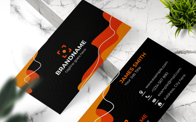 Simple Professional Business Card Layout Corporate Identity