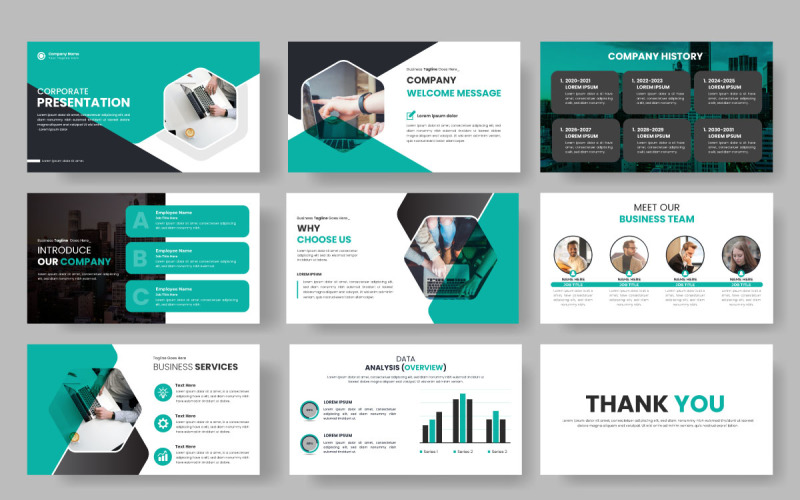 Vector corporate business presentation and business portfolio, profile design style Illustration
