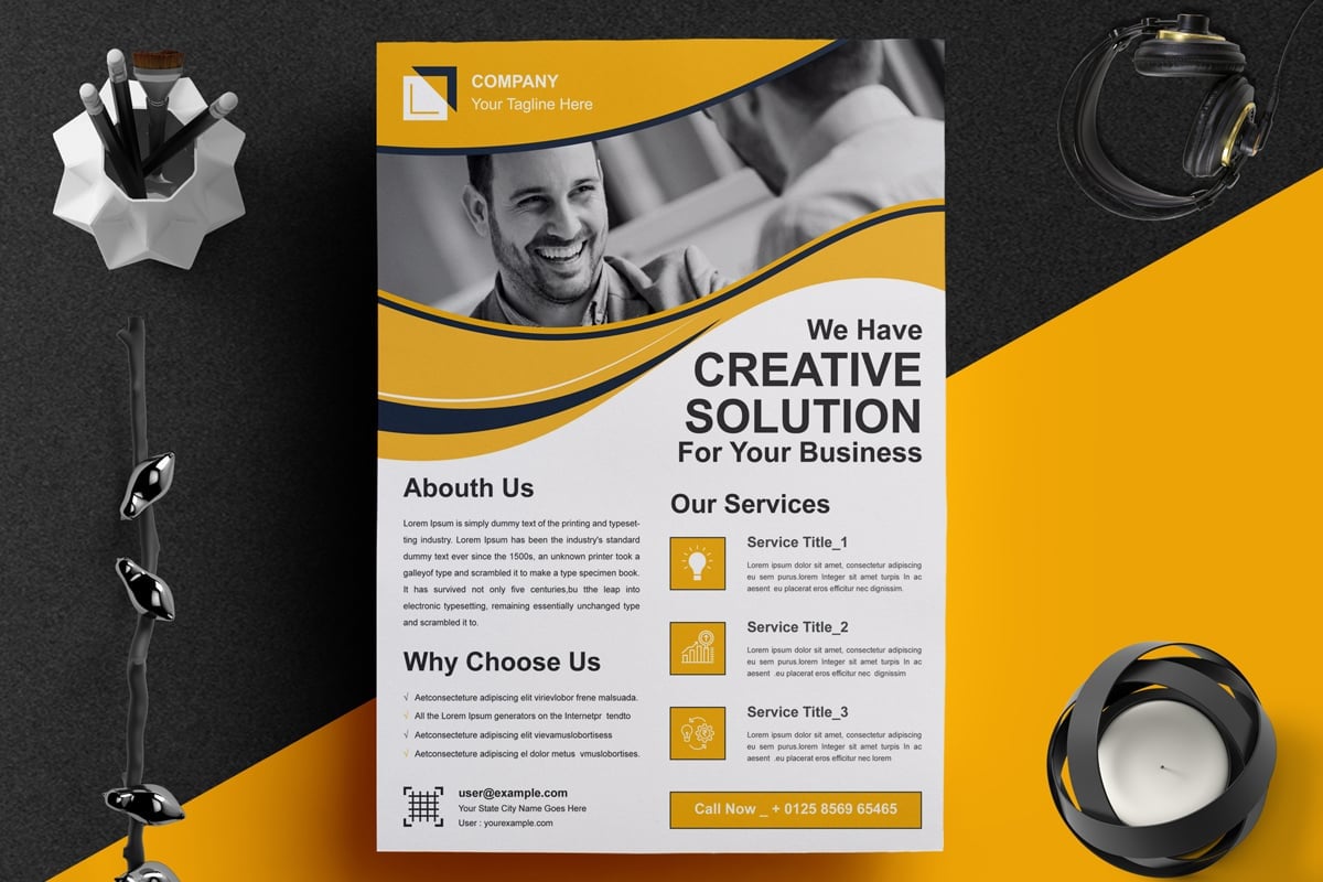 Template #373202 Flyer Business Webdesign Template - Logo template Preview