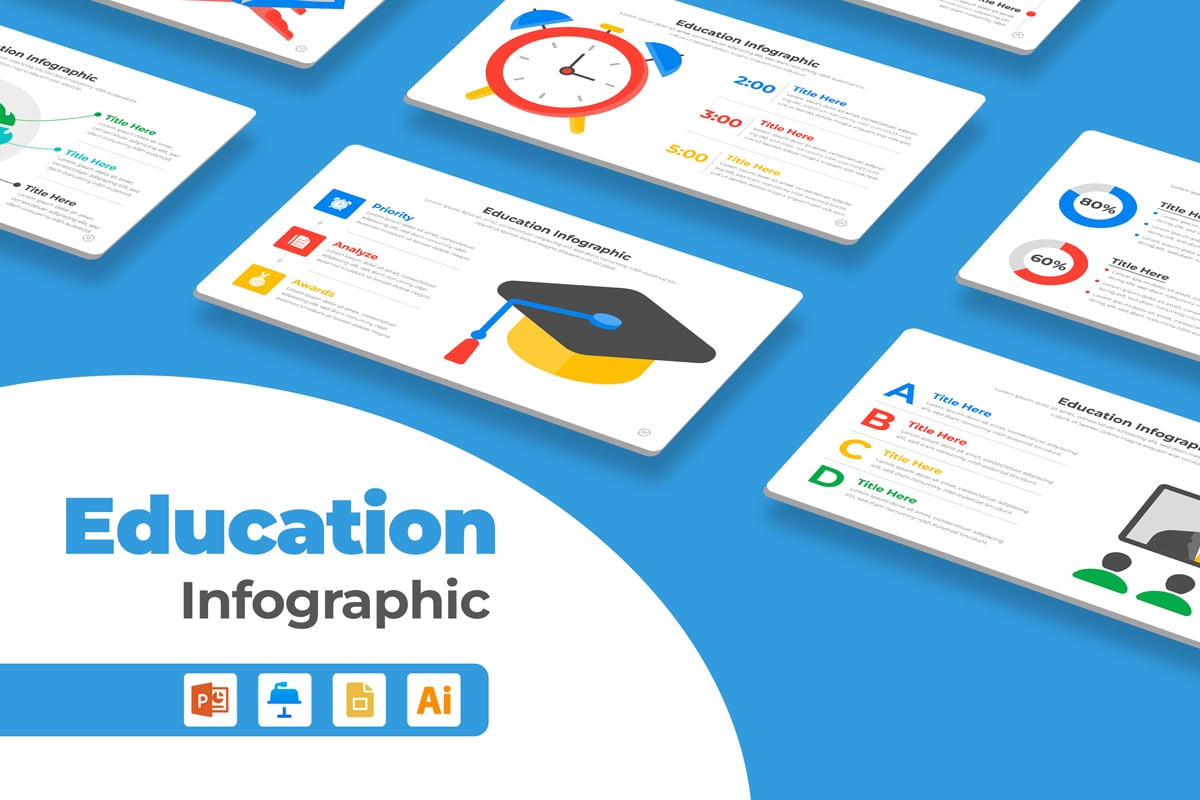 Kit Graphique #373238 Education Infographic Divers Modles Web - Logo template Preview