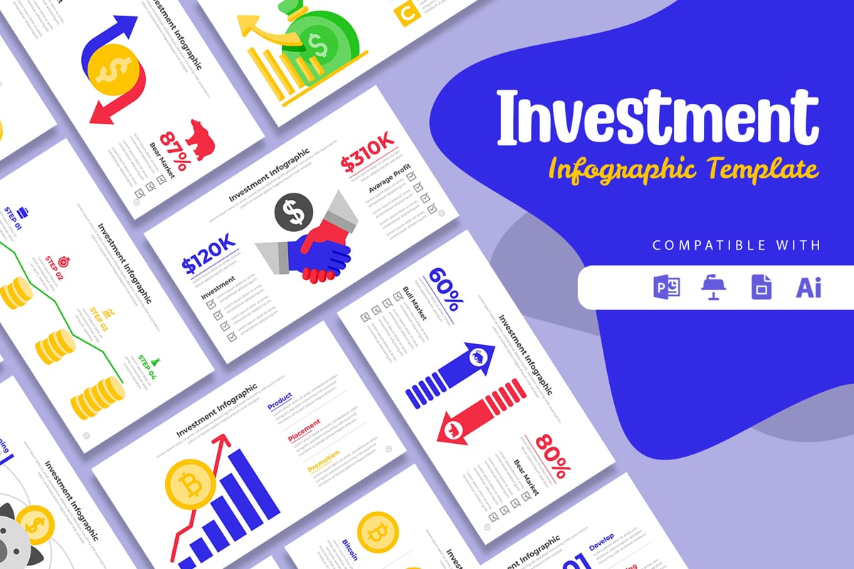 Kit Graphique #373243 Investissement Infographic Divers Modles Web - Logo template Preview
