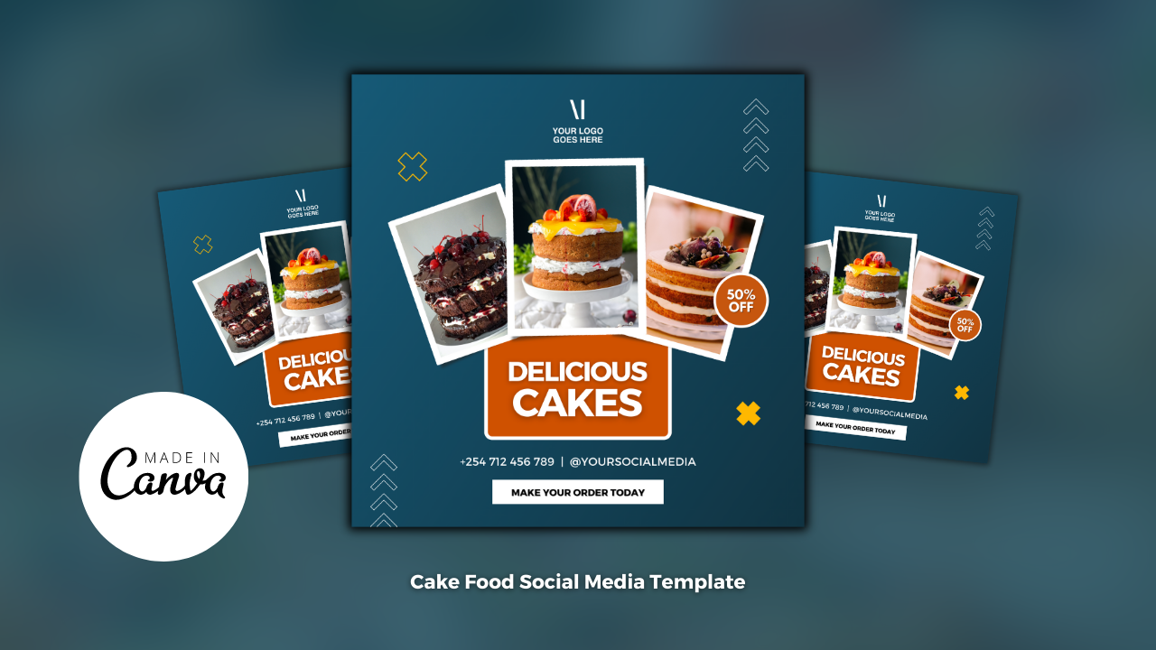 Cake Restaurant Flyer Design Template