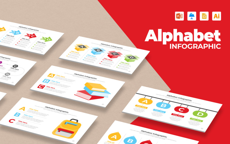 Alphabet Infographic Keynote Design Template Infographic Element