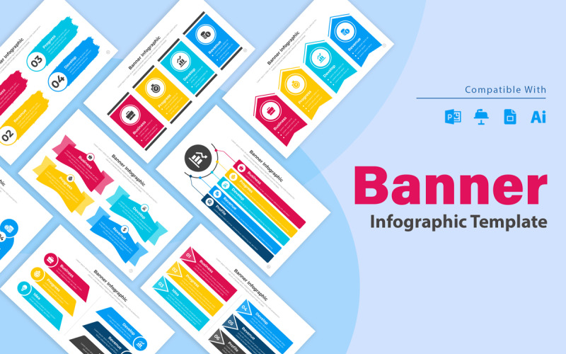 Banner Infographics Keynote Design Infographic Element