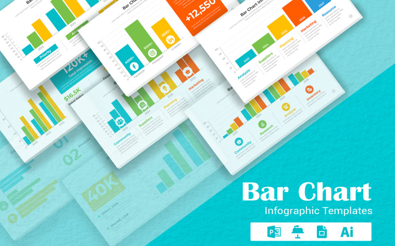 Bar Chart Infographic PowerPoint Layout Infographic Element