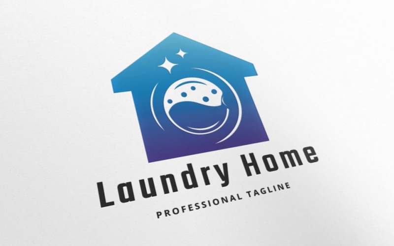 Laundry Home Pro Service Logo Logo Template