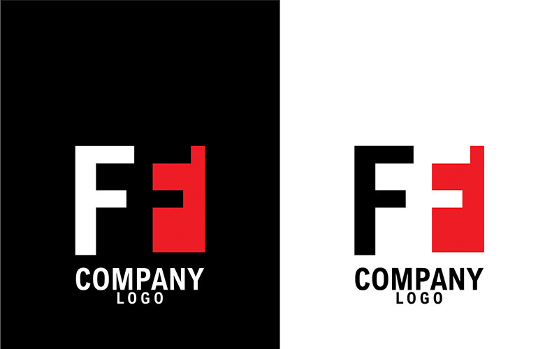 Letter ff, f abstract company or brand Logo Design Logo Template