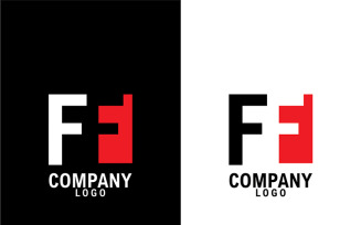 Letter ff, f abstract company or brand Logo Design