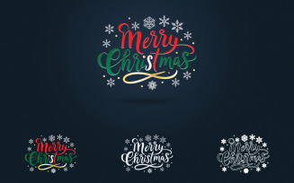 MERRY Christmas Typography Logo